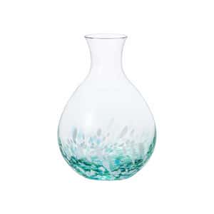 分酒瓶品配件 日本清酒瓶 津輕びいどろ 綠霧 酒瓶 F-71854