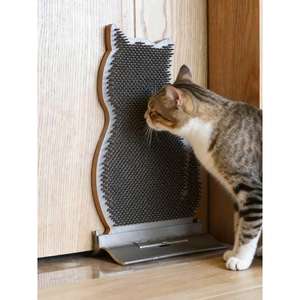 其他 貓玩具 貓貓舒爽不求人 用具嚴選 按摩牆角梳毛器 貓型 (顏色隨機)