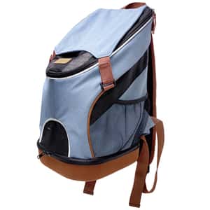 日常用品 IBIYAYA 寵物背包 單寧瘋輕量寵物前/後背包 2.0進化版 牛仔藍 (IBI-FC2131D)