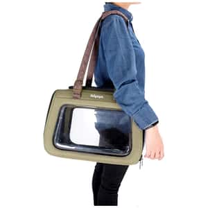 日常用品 IBIYAYA 移動櫥窗透明寵物外出袋 布藝 6kg (IBI-FC1821OG)