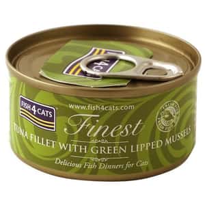 Fish4Cats 貓罐頭 貓濕糧推薦：Fish4Cats 貓罐頭 綠唇貽貝+吞拿魚柳 70g (CTW656)