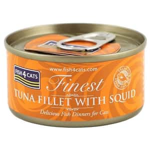Fish4Cats 貓罐頭 貓濕糧推薦：Fish4Cats 貓罐頭 吞拿魚+魷魚 70g (CTW059)