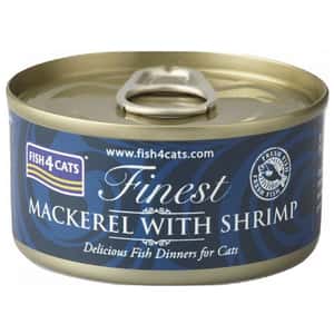 Fish4Cats 貓罐頭 貓濕糧推薦：Fish4Cats 貓罐頭 鯖魚塊+鮮蝦 70g (CMW873)