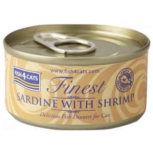 Fish4Cats 貓罐頭 貓濕糧推薦：Fish4Cats 貓罐頭 沙甸魚+鮮蝦 70g (CSW897)