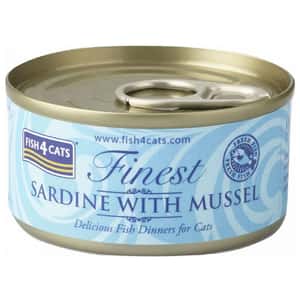 Fish4Cats 貓罐頭 貓濕糧推薦：Fish4Cats 貓罐頭 沙甸魚+青口 70g (CSW910)