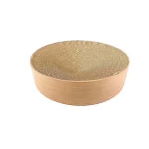 貓抓板 貓爬架 貓玩具 瓦楞紙 嚴選貓窩 櫻桃木淺啡色 大碼 [約41cm x 10.5cm]