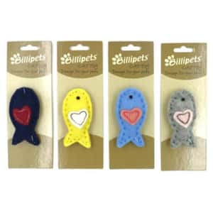 其他 貓玩具 Billipets 天然羊毛貓玩具 魚 (NS-12216) (顏色隨機)