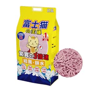 豆腐貓砂 富士貓之王樣 幼身版2.0 天然玉米豆乳 豆腐貓砂 水蜜桃 17.5L - 原裝行貨