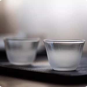 清酒杯品配件 日式清酒杯 簡約雲霧玻璃小酒杯 一個入