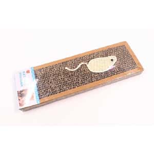 HelloDOG 玩具嚴選 瓦楞紙貓抓板 長方形老鼠或魚造型 小號 (37x12x2cm) (圖片3)