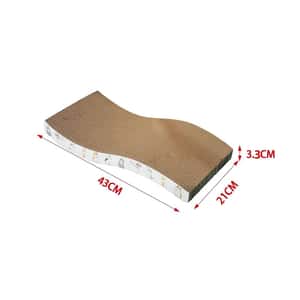 HelloDOG 玩具嚴選 瓦楞紙貓抓板 S微彎形 顏色隨機 (圖片3)