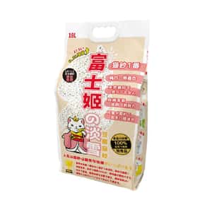 豆腐貓砂 富士姬之淡雪 1.5+3.0 粗幼粒混合天然淨白豆乳 豆腐貓砂 原味 18L