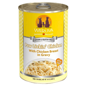 WeRuVa 狗罐頭 WeRuVa 狗罐頭 經典系列 無骨去皮雞胸肉 Paw Lickin' Chicken 400g (黃) (002613)