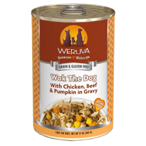WeRuVa 狗罐頭 WeRuVa 狗罐頭 經典系列 無骨去皮雞胸肉+澳洲牛肉+南瓜 Wok the Dog 400g (淺啡) (002616)