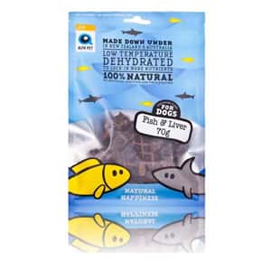 Alfa Pet 狗零食 Alfa Pet 新西蘭風乾脫水無穀物 狗小食 魚肉牛肝 Fish & Liver for Dogs 70g (000030)