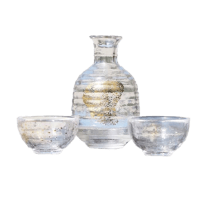 酒杯套裝品配件 日式清酒杯 手作金箔玻璃酒杯酒瓶套裝 一瓶兩杯