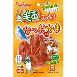 Petz Route 貓零食 日本Petz Route 毛玉 去毛球 鰹魚片 25g (貓用) (粉橙)