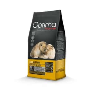 Optima 貓糧 Optima nova 幼獅子母孕育配方 Kitten Chicken & Rice 8kg (4包2kg夾袋) (OCK-L)