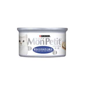 MonPetit 貓罐頭 MonPetit 貓罐頭 銀罐系列 鰹魚吞拿魚伴白飯魚 80g (藍) (NE12151981)