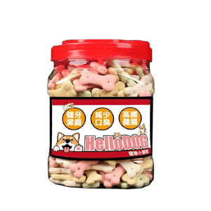 HelloDOG 狗零食推薦：HelloDOG Doggy Treats 磨牙潔齒除口臭狗餅乾 骨頭型 600g