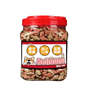HelloDOG 狗零食推薦：HelloDOG Doggy Treats 輕盈健腸三文魚燕麥狗餅乾 600g