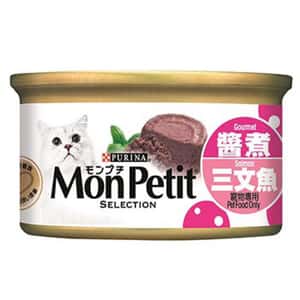 MonPetit 貓罐頭 MonPetit 貓罐頭 至尊系列 醬煮三文魚 85g (醬煮系列) (桃紅) (12549941)