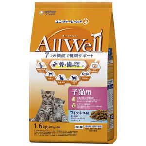 Allwell 貓糧 日本Allwell 子貓用 減嘔吐機率配方貓糧 綜合魚味 1.6kg