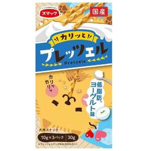 SMACK スマック 狗零食推薦：日本SMACK 狗狗百力滋 Dog Pretz 低脂肪 乳酪味 30g (藍)