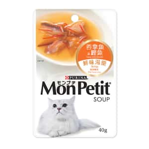 MonPetit 貓罐頭 MonPetit SOUP 湯包 鮮味湯羹系列 吞拿魚及鰹魚 40g (橙) (NE12186195)