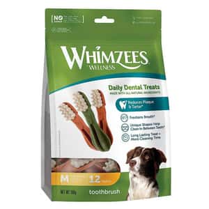 WHIMZEES 狗零食 WHIMZEES 中型犬專用高效潔齒骨 白色刷頭 12支 (WHZ303)