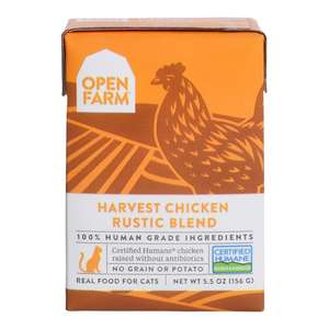 Open Farm 貓罐頭 貓濕糧推薦：Open Farm 貓濕糧 燉肉配方 走地雞 5.5oz (OFC-BL-C)