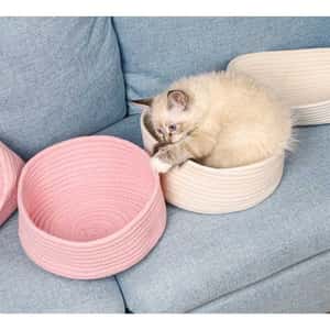 HelloDOG 玩具嚴選 劍麻手工編織貓窩 (顏色隨機) (圖片3)