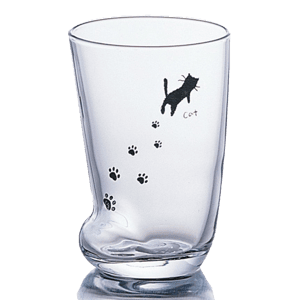 清酒杯品配件 日本清酒杯 ADERIA 石塚硝子 透明貓腳杯 300ml(6208)