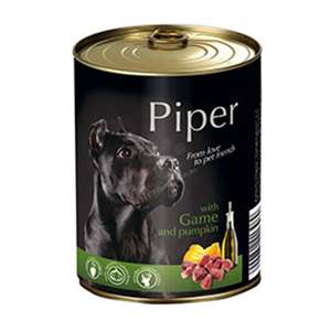 Piper 狗罐頭 狗濕糧推薦：Piper 黑鑽狗罐頭系列 成犬配方 野味+南瓜 800g (PG800)