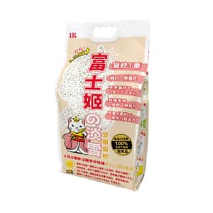 豆腐貓砂 富士姬之淡雪 3.0 天然淨白豆乳 豆腐貓砂 原味 18L - 原裝行貨