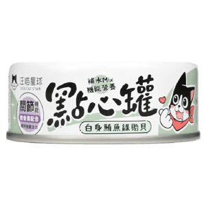 汪喵星球 貓罐頭 貓濕糧推薦：汪喵星球 DogCatStar 貓狗罐頭 汪喵無膠點心罐 鮪魚綠貽貝 80g (貓犬用) (FS303)