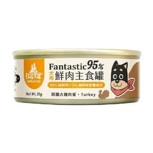 汪喵星球 狗罐頭 汪喵星球 狗罐頭 DogCatStar 狗狗95%鮮肉無膠主食罐 田園火雞 80g (FM150)
