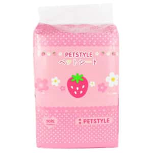 狗尿墊 狗尿片 PETSTYLE 士多啤梨圖案寵物尿墊 狗尿墊 狗尿片 [45*60 M碼 50枚]
