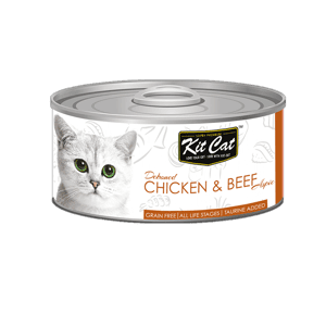 Kit Cat 貓罐頭 貓濕糧推薦：Kit Cat 無穀物肉凍貓罐頭 雞肉+牛 80g (KC-2218)