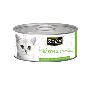 Kit Cat 貓罐頭 貓濕糧推薦：Kit Cat 無穀物肉凍貓罐頭 雞+羊 80g (KC-2225)
