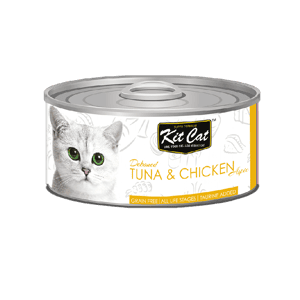 Kit Cat 貓罐頭 貓濕糧推薦：Kit Cat 無穀物肉凍貓罐頭 吞拿魚+雞 80g (KC-256)