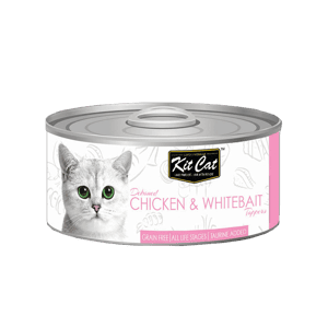 Kit Cat 貓罐頭 貓濕糧推薦：Kit Cat 無穀物貓罐頭 雞+銀魚 80g (KC-2159)