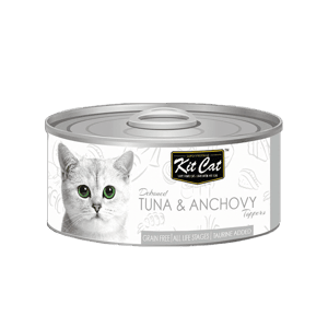 Kit Cat 貓罐頭 貓濕糧推薦：Kit Cat 無穀物貓罐頭 吞拿魚+鯷魚 80g (KC-2203)