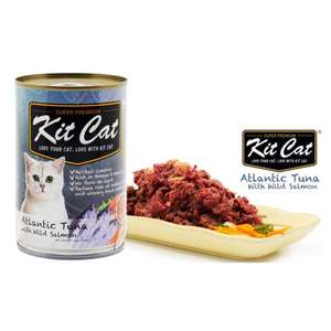 Kit Cat 貓罐頭 貓濕糧推薦：Kit Cat 貓罐頭 太平洋吞拿魚+野生三文魚 400g (KC-449)