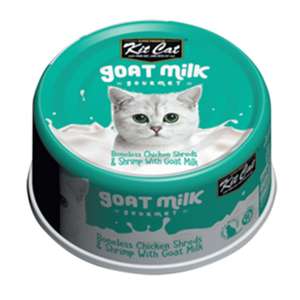 Kit Cat 貓罐頭 貓濕糧推薦：Kit Cat 羊奶貓罐頭 雞肉+蝦 70g (KC-2289)