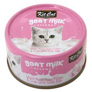Kit Cat 貓罐頭 貓濕糧推薦：Kit Cat 羊奶貓罐頭 吞拿魚+蟹 70g (KC-2333)