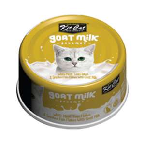Kit Cat 貓罐頭 貓濕糧推薦：Kit Cat 羊奶貓罐頭 吞拿魚+煙燻魚 70g (KC-2319)