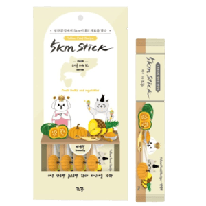 Cho And Kang 貓零食狗零食 cho and kang 貓犬小食 韓國營養蔬菜肉泥 增強免疫配方 鱈魚 14g x 4條 (淡黃)