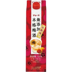 梅酒 Plum Wine CHOYA 梅酒 蝶矢 無添加冰熟梅本格梅酒 業務用 紙盒裝 1.8L (紅)