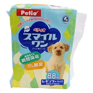Petio 狗尿墊 狗尿片 Petio 除臭超薄寵物尿墊 狗尿墊 狗尿片 [33*45 S碼 88枚] (淺藍) (91601723)